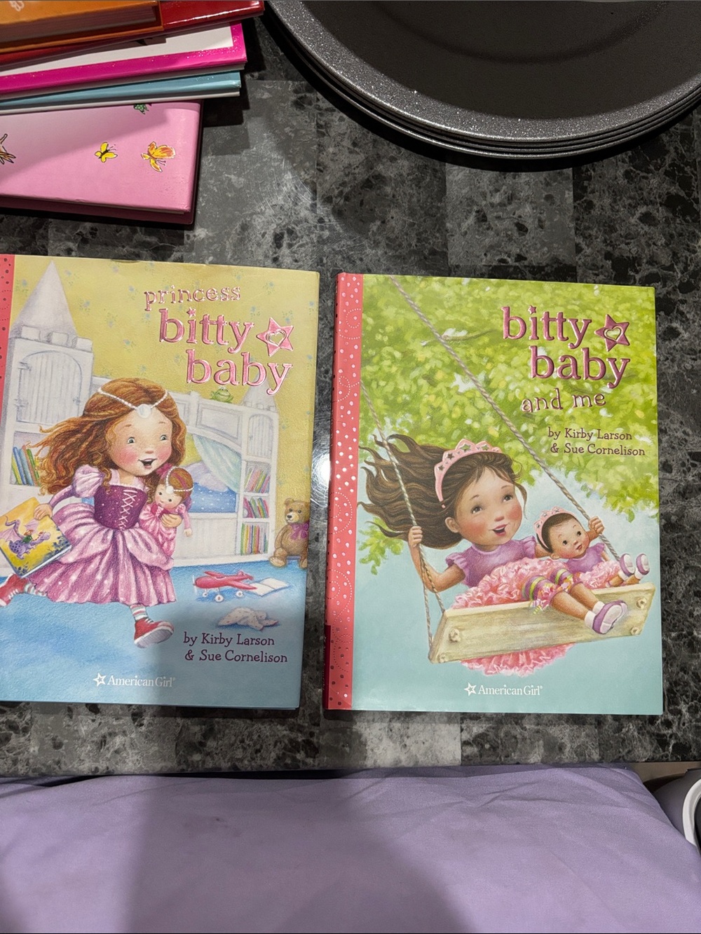 Two American Girl Bitty Baby Books
